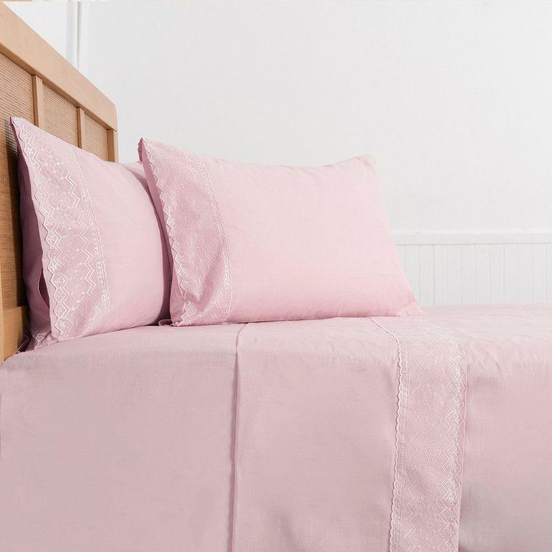 Sabana Broderie Geo 2 P Malva-3