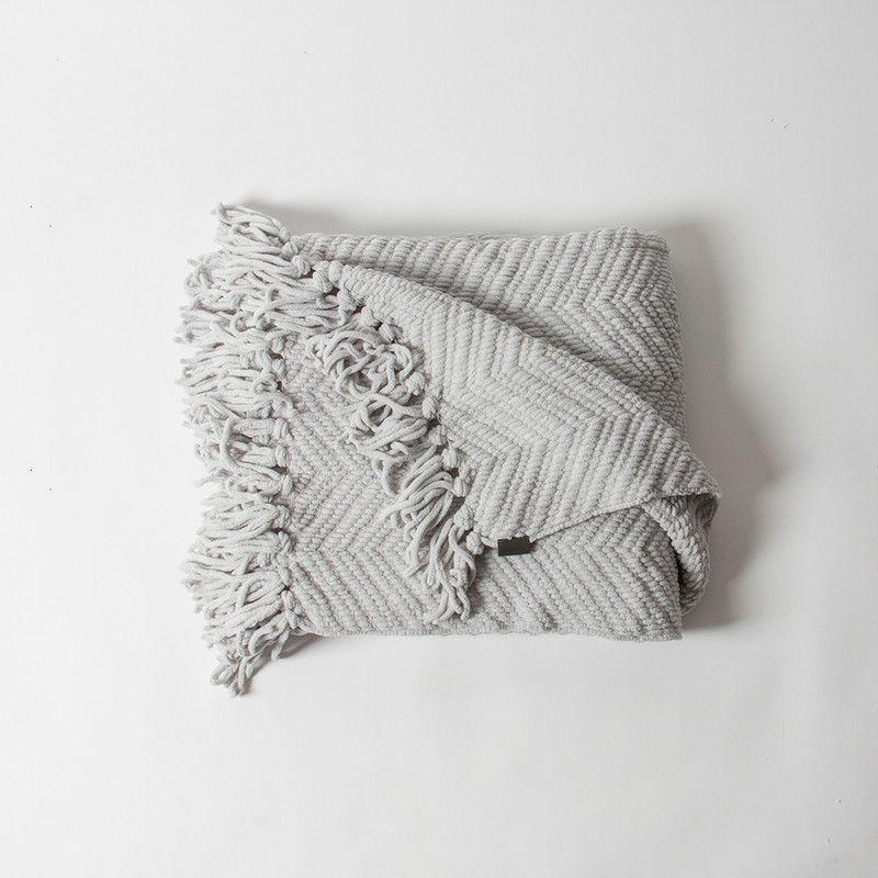 Manta chunky zigzag Perla 130x180 cms-1