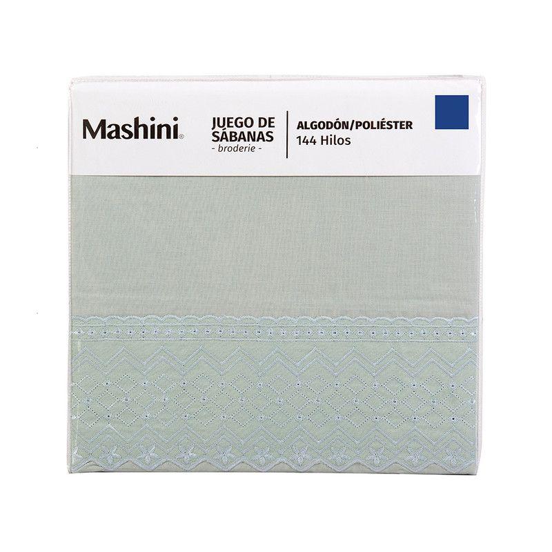 Sabana Broderie Geo King Verde-4