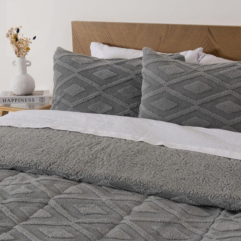 Plumon JQD Sherpa King Rombo Gris-2