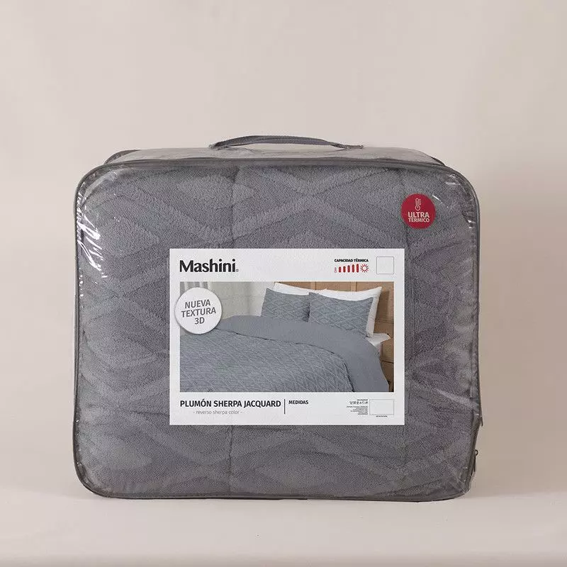 Plumon JQD Sherpa King Rombo Gris-3