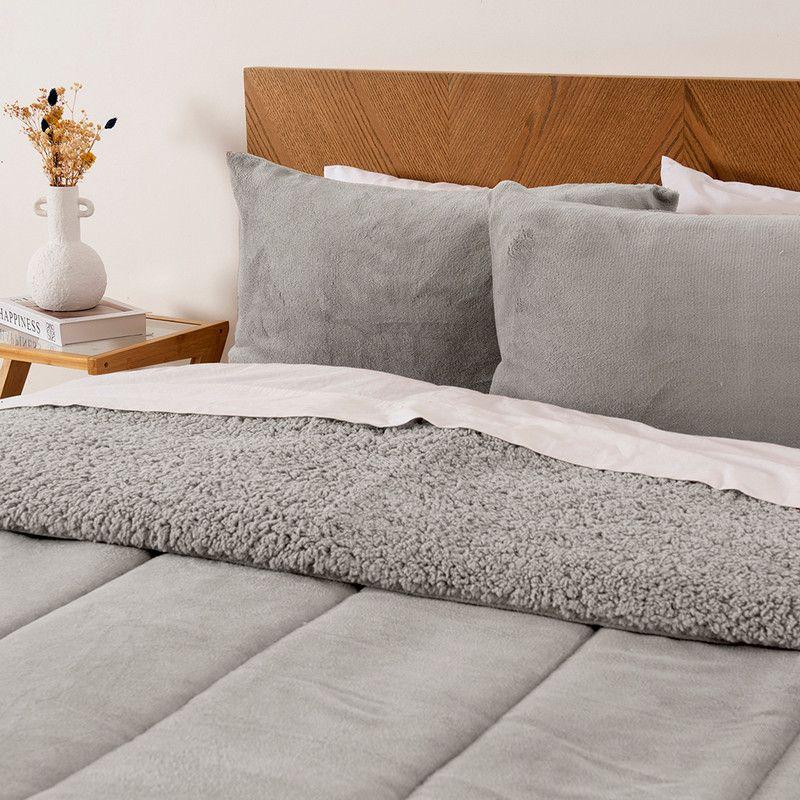 Plumon Coral Sherpa King Gris Inv-2