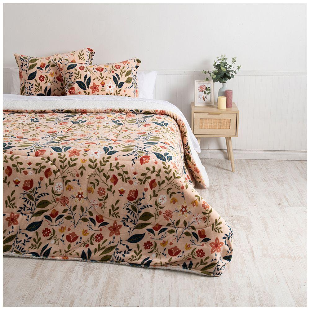 Plumon Coral print Sherpa King Split-0