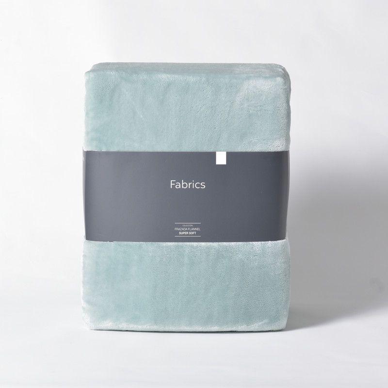 Frazada Flannel basica S.king turquesa-1