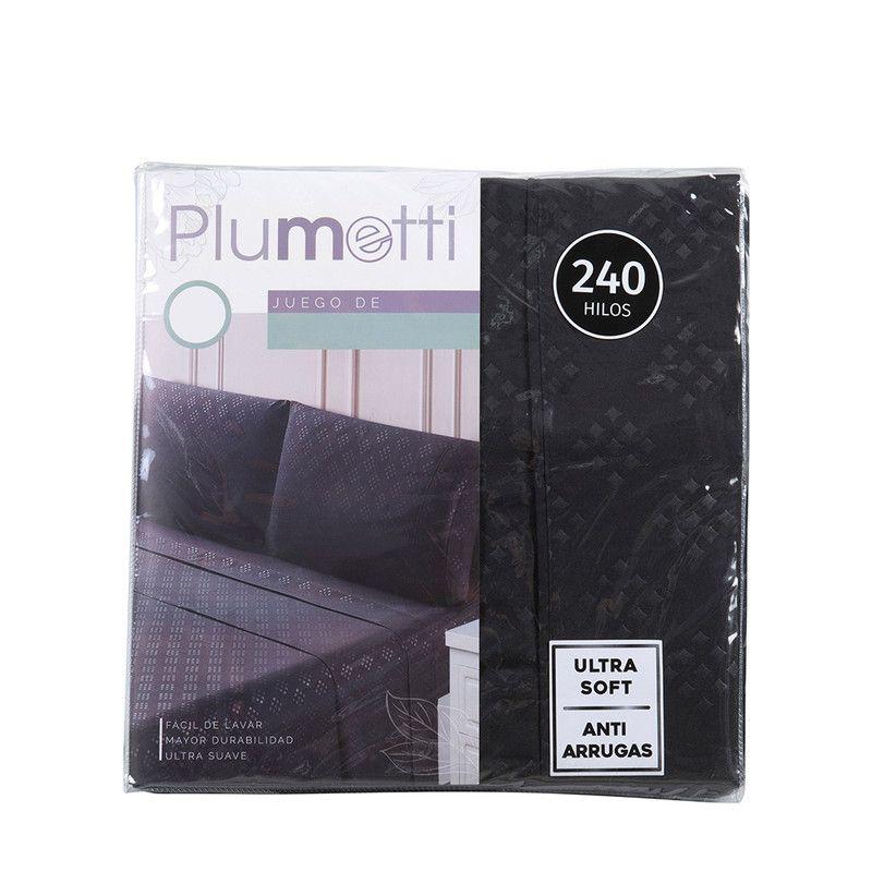 Sabana MF Lisa Embossed 1.5 P Negro-3