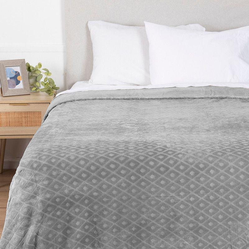 Frazada Coral Embossed 2 P Gris-0