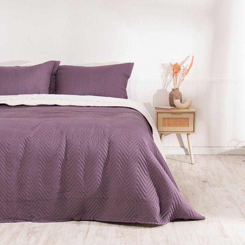 Quilt Mf. Sherpa 2 Plazas Morado-0