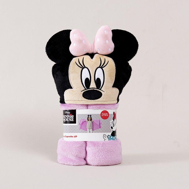 Manta capucha 3D 70X150cm Minnie-2