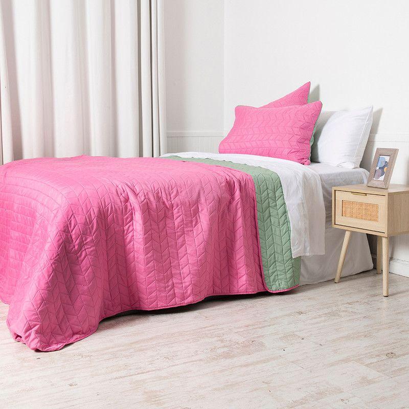 Quilt MF King  Rosado - Verde-1