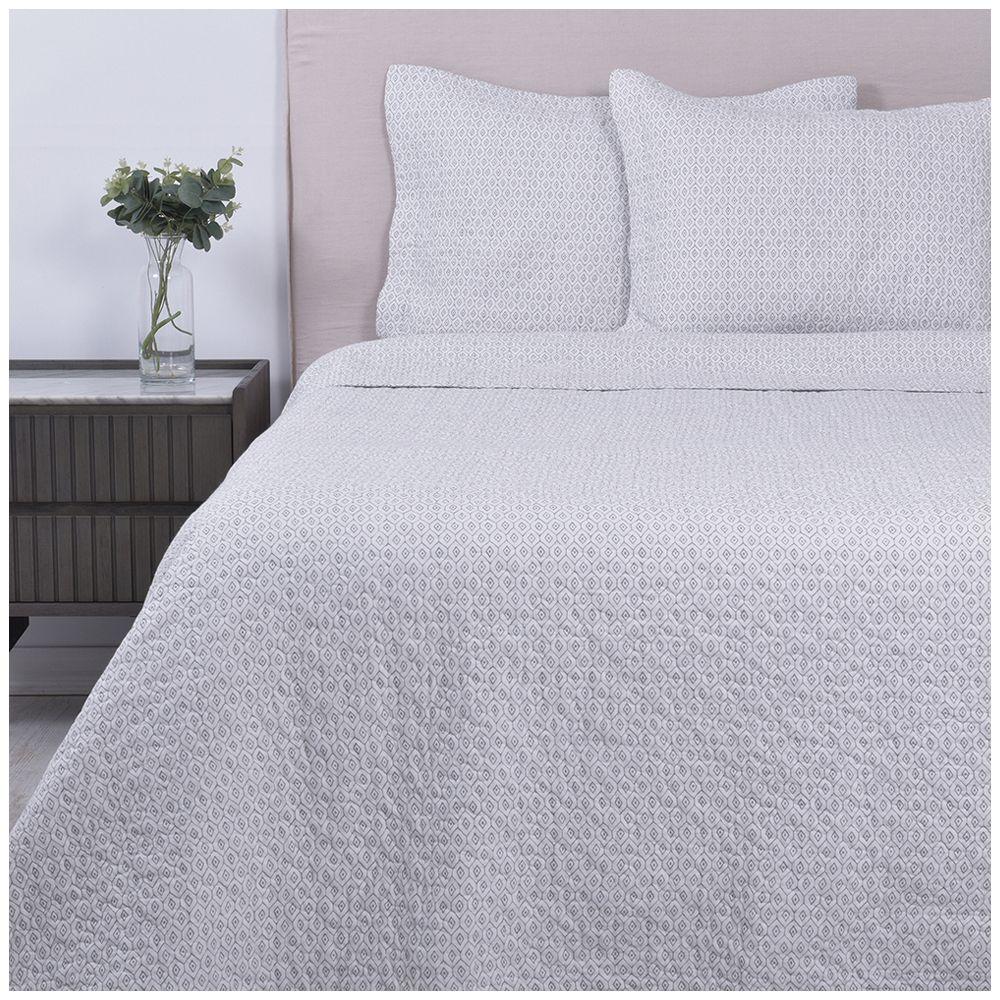 Cubrecama Quilt Est. 2P minitex gris Fabrics-0