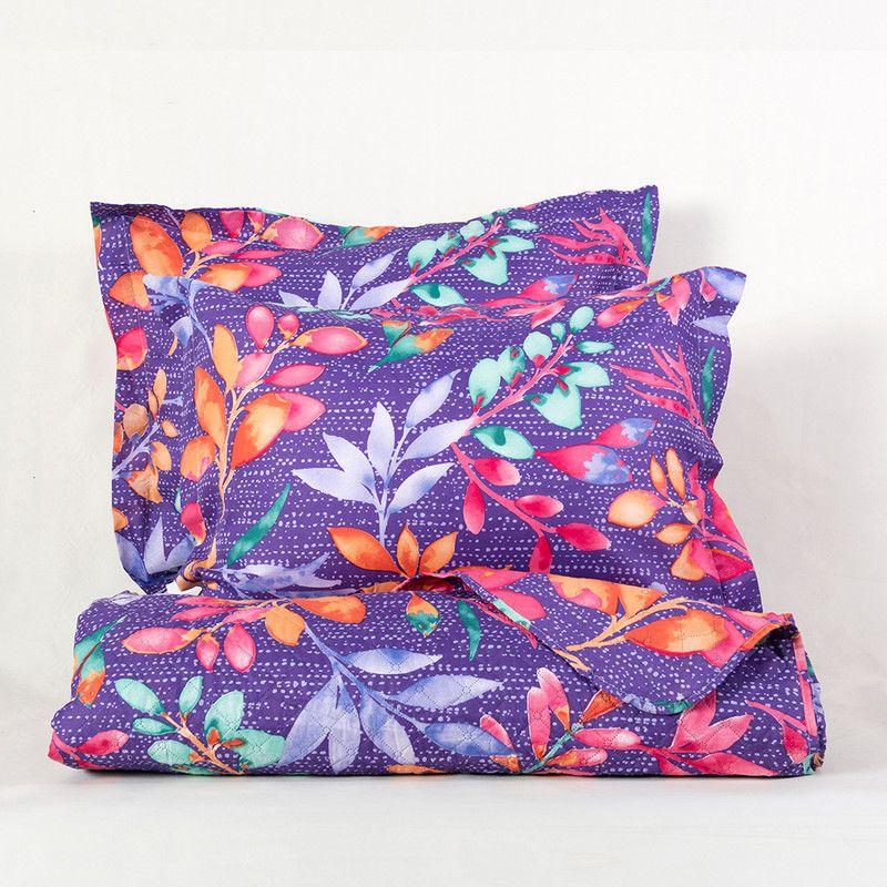 Quilt Cordoba Estampada  2 P Leaves-3