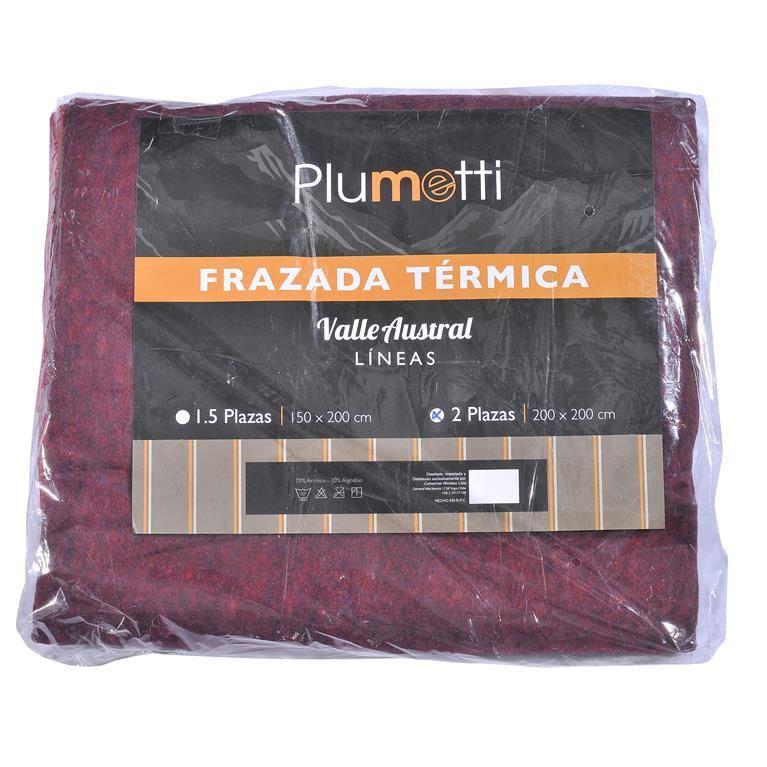 Frazada Termica King Lineas Rojo-2