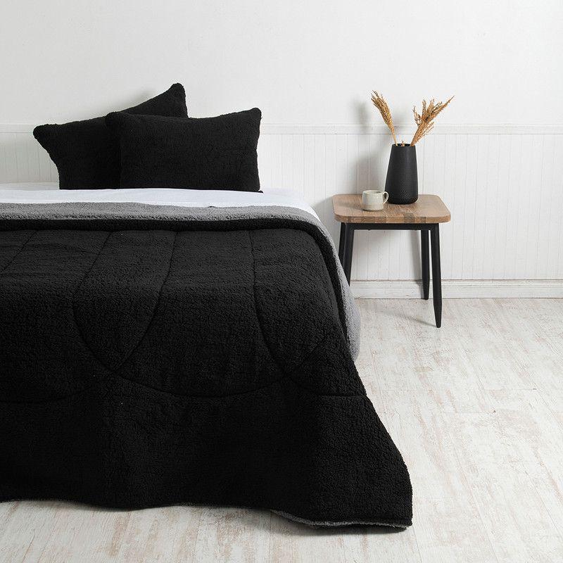 Plumon Sherpa/Sherpa King Negro-Gris esp-0