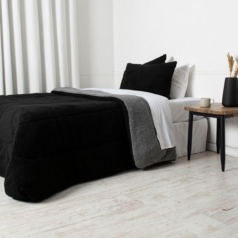 Plumon Sherpa/Sherpa King Negro-Gris esp-1