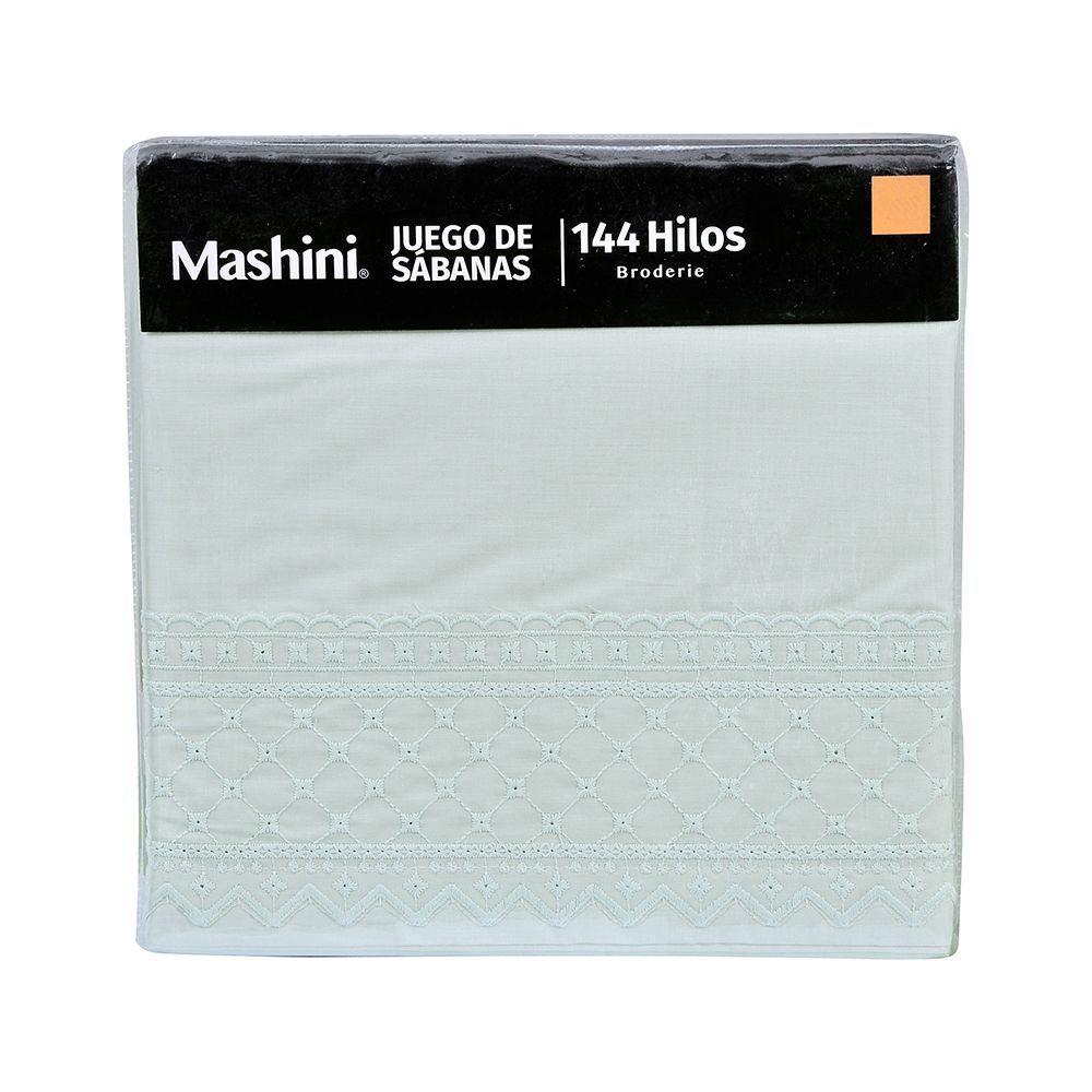 Sabana Broderie Bordada Bricks 1.5 P Verde-2