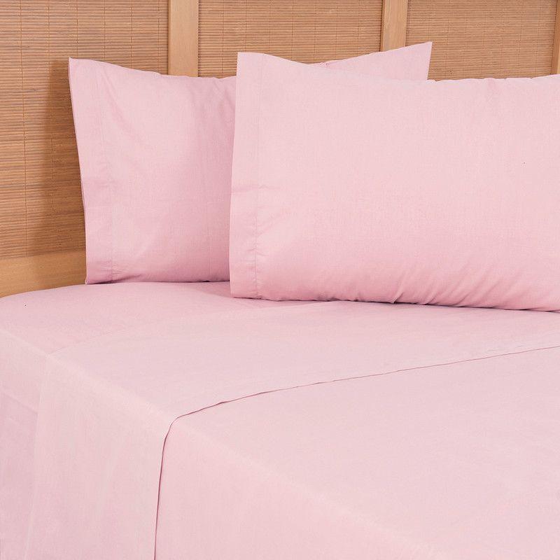 Sabana 180 H Colores Lisos King  Rosado-0