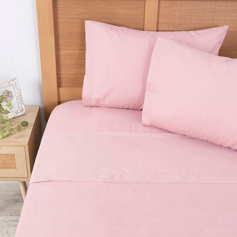 Sabana 180 H Colores Lisos King  Rosado-1
