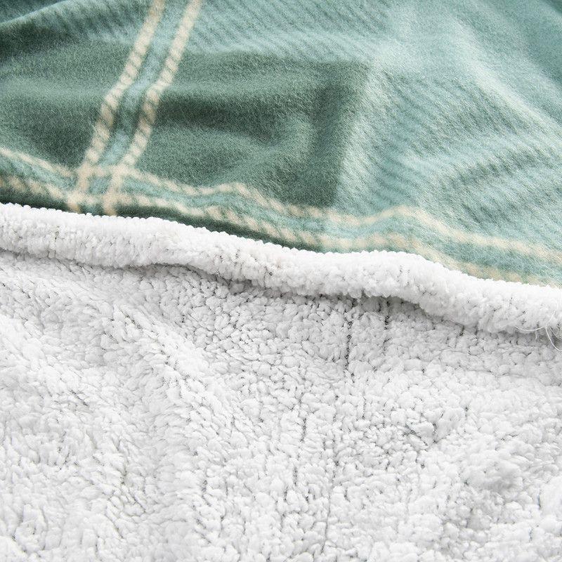 Frazada Polar-Sherpa Est. 1.5 P Tartan Verde-1