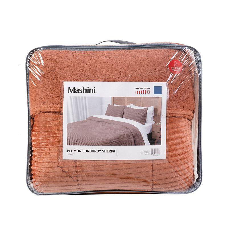 Plumon Corduroy Coral Sherpa 2 P Café-4