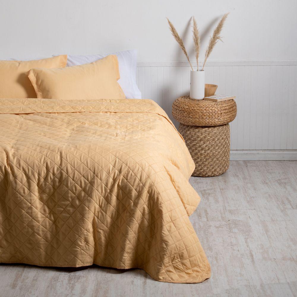 Quilt Cordoba lisa Mashini 2 P Mostaza-0