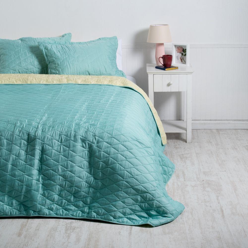 Quilt MF 2 Plazas Centralia Amarillo-Turquesa-0