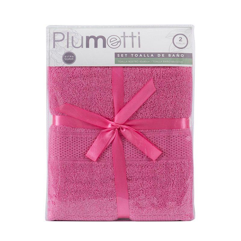 Set 2 toallas Colorix 400gsm Fucsia-2