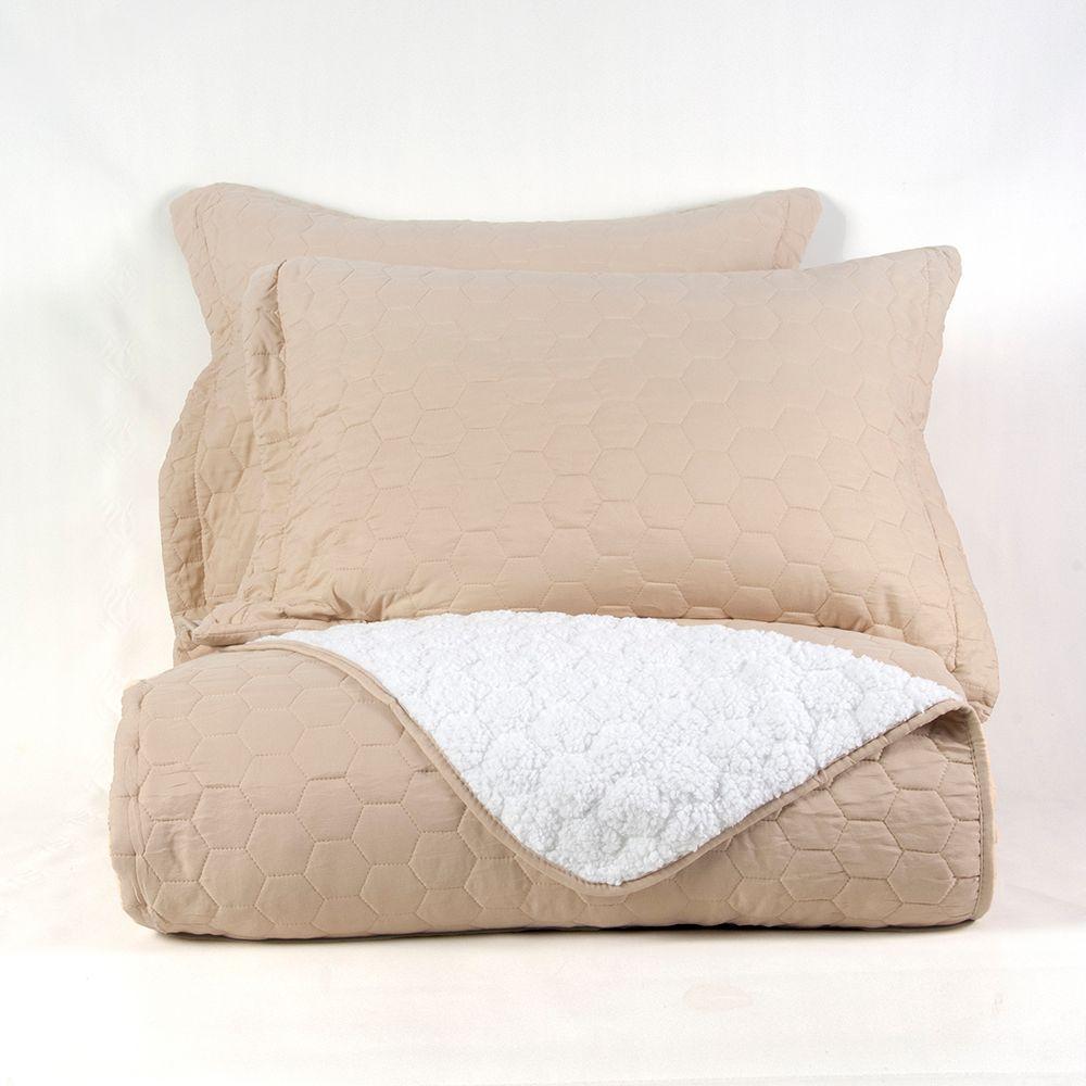 Quilt Sherpa 2 Plazas Beige-4