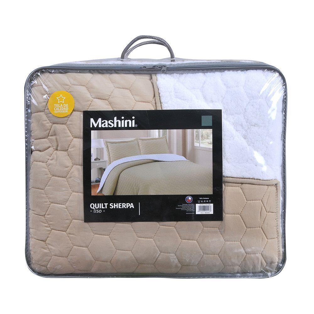 Quilt Sherpa 2 Plazas Beige-5