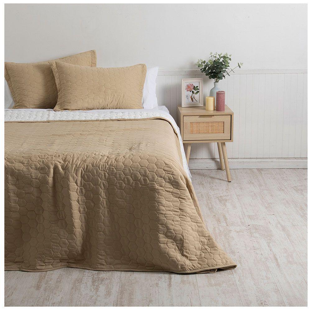 Quilt Sherpa 2 Plazas Beige-0