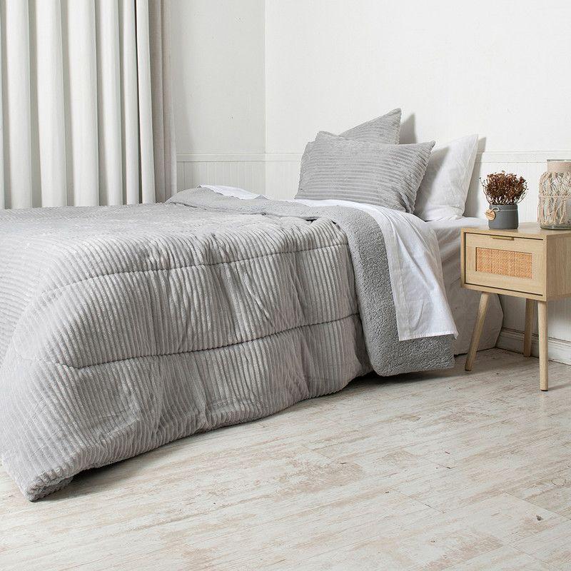 Plumon Corduroy Coral Sherpa 2 P Gris esp-1