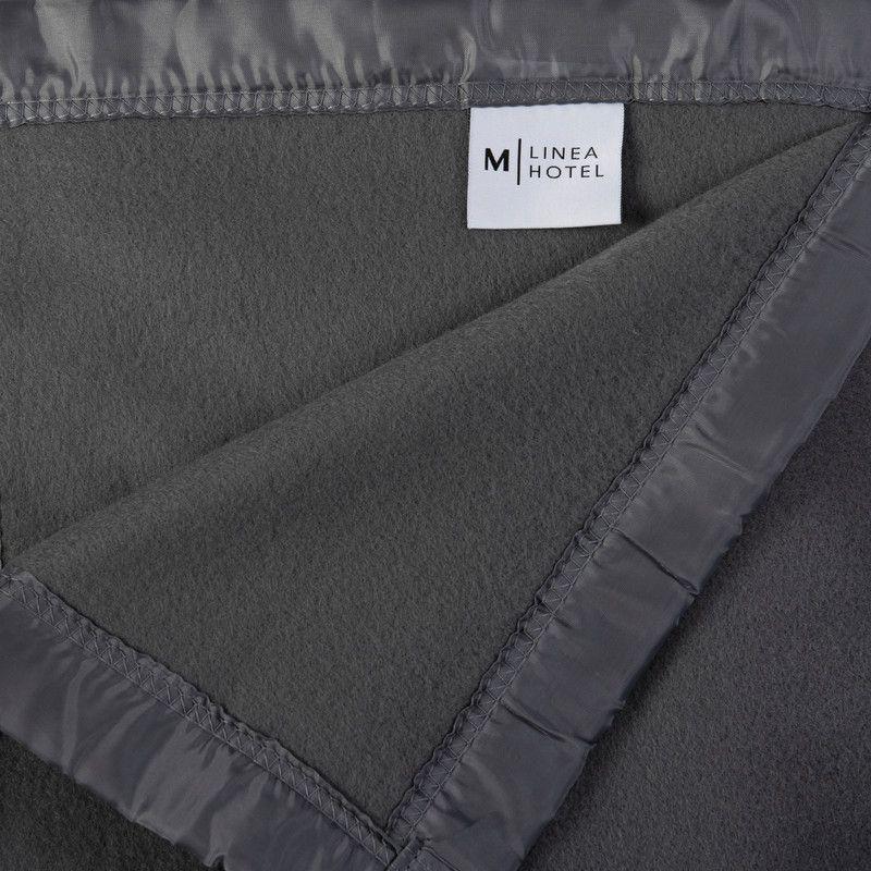Frazada Polar Borde Satin Hotel K Gris Marengo-1