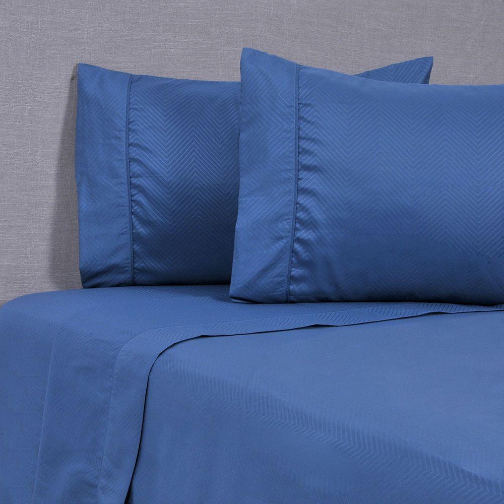 Sabana lisa  MF Embossed 2 P Azul-0