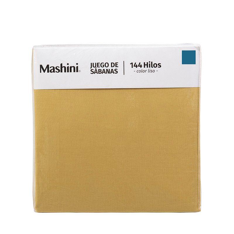 Sabana 144 Hilos Lisa S.King Mostaza-3