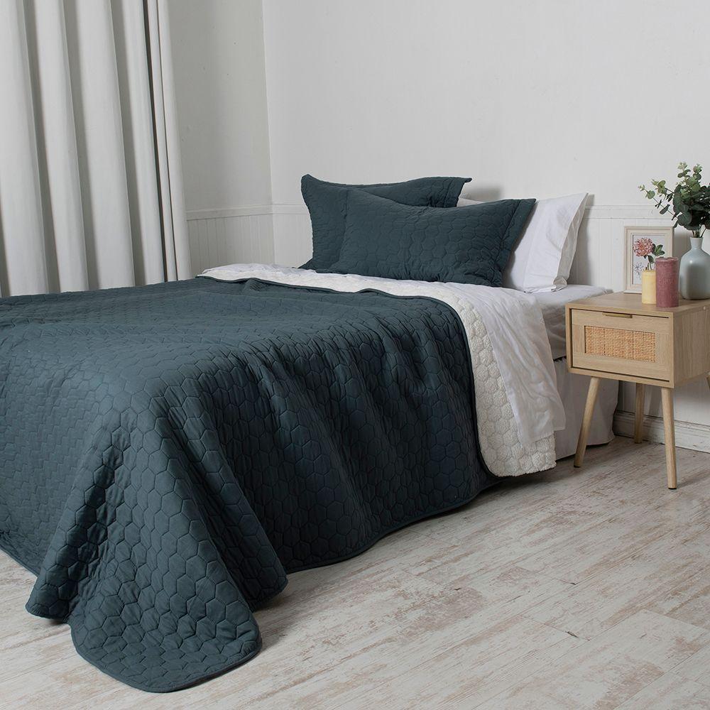 Quilt Sherpa King Azul-2