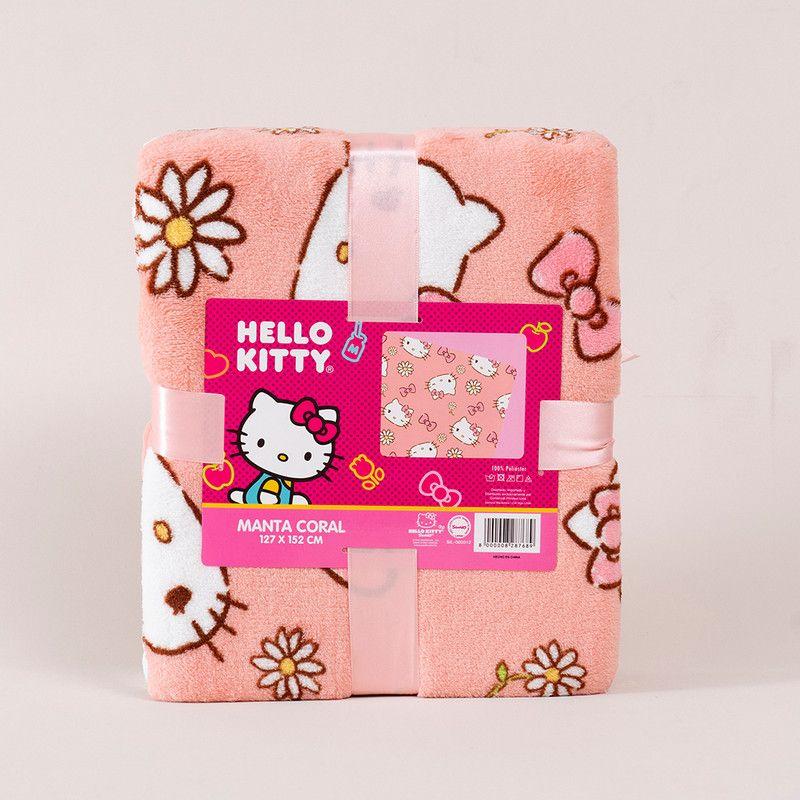 Manta Coral 127x152 cms Hello Kitty-2