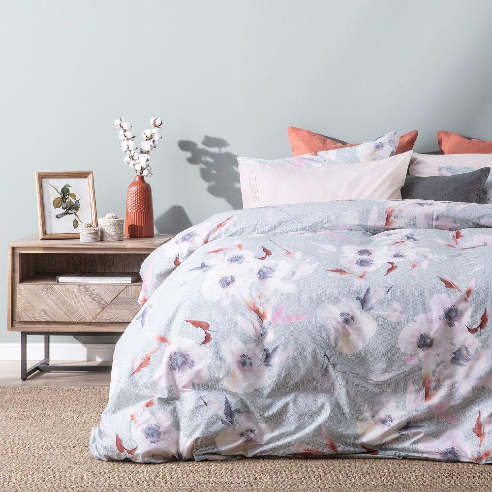 Cubreplumon est blossom 2 pl gris Fabrics-3