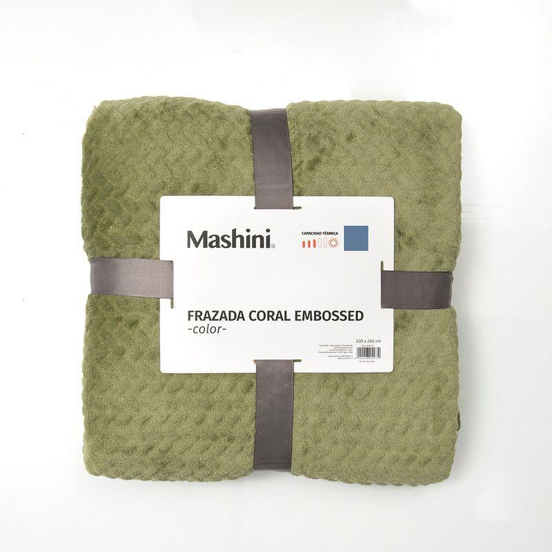 Frazada Coral Embossed 2 P Oliva-2