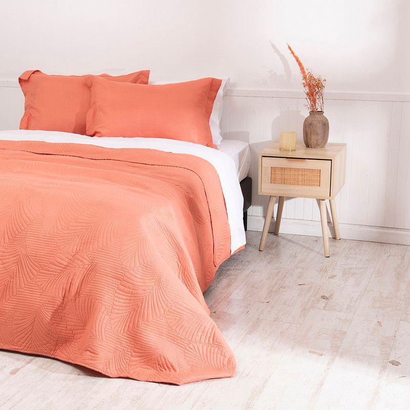 Quilt Cordoba lisa 1.5 P Naranjo-2