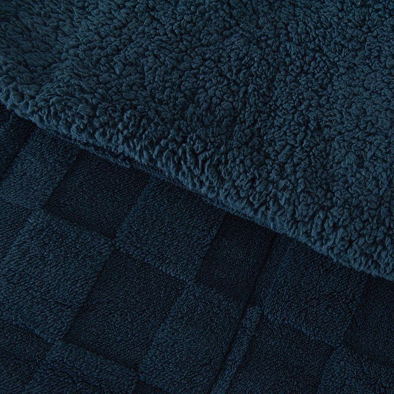 Plumon JQD Sherpa Super King Cuadrado Azul-1