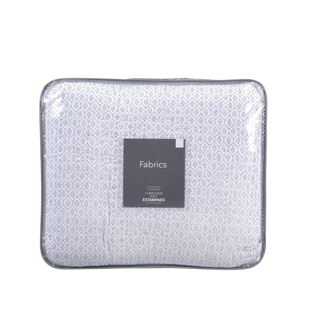 Cubrecama Quilt Est. 1.5P minitex gris Fabrics-2