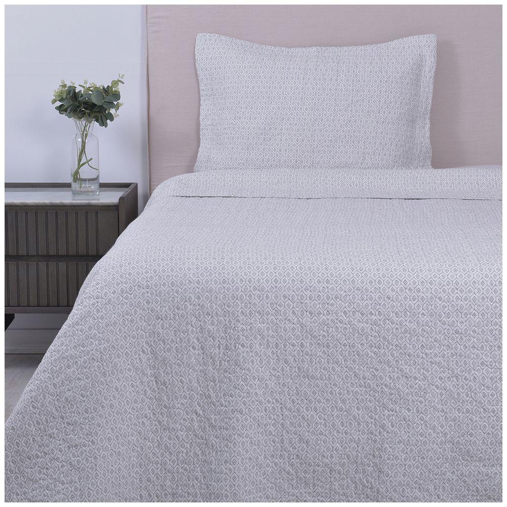 Cubrecama Quilt Est. 1.5P minitex gris Fabrics-0
