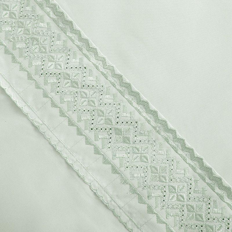 Sabana MF Plumetti Broderie King Verde-3