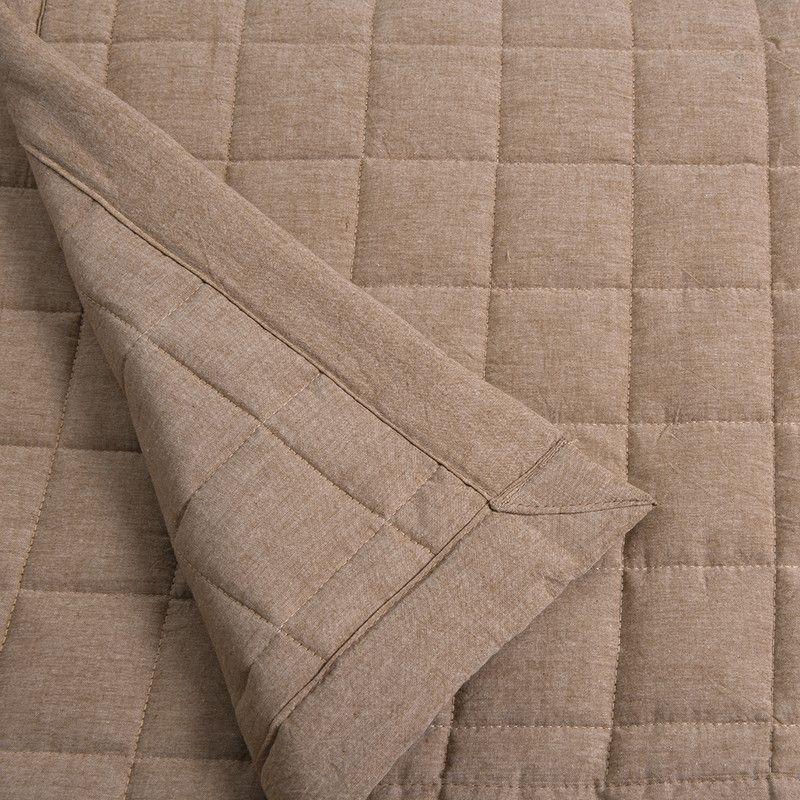 Cubrecama quilt oxford S.King Ocre-2