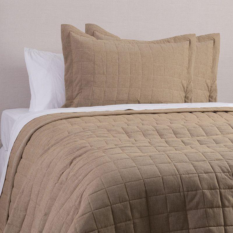 Cubrecama quilt oxford S.King Ocre-0