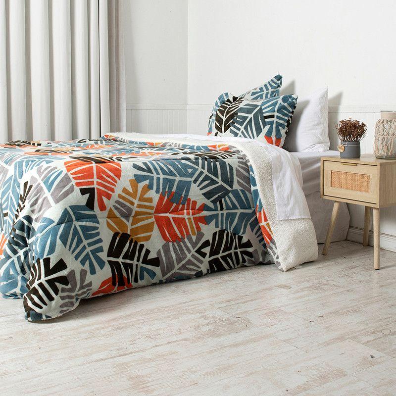 Plumon Coral print Sherpa King Novo-1