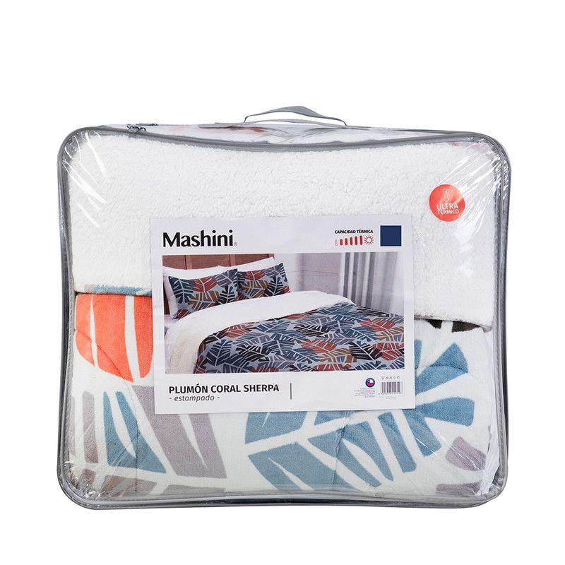 Plumon Coral print Sherpa King Novo-3
