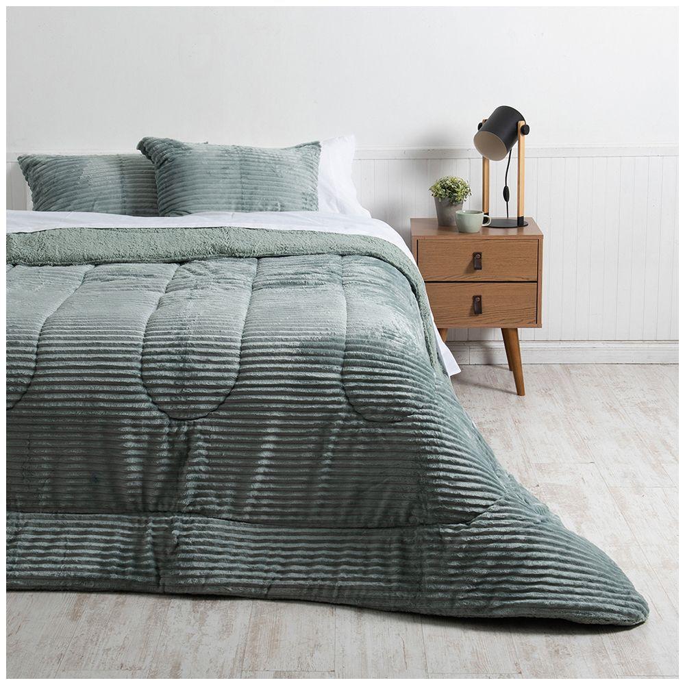 Plumon Corduroy Coral Sherpa Super King Verde-0