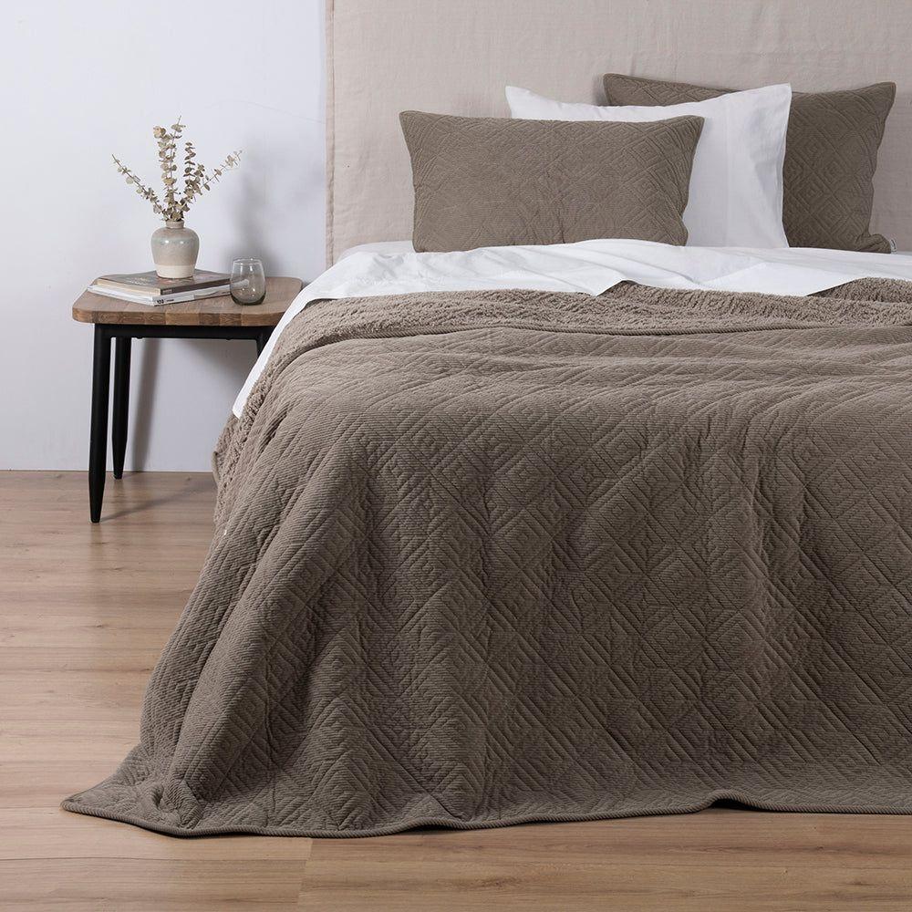 Cubrecama Quilt Corduroy 2 PL Taupe-2