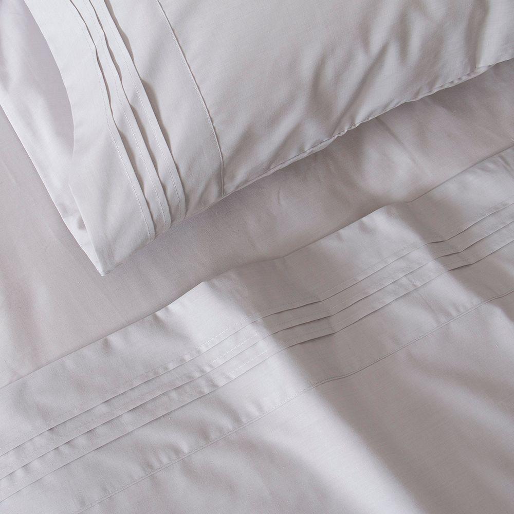 Sabana lisa  200 hilos Antonieta KING Gris Fabrics-1
