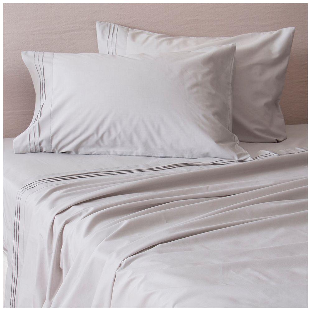Sabana lisa  200 hilos Antonieta KING Gris Fabrics-0